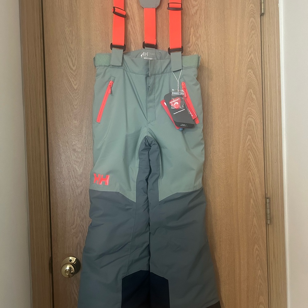 Helly Hansen Gray and Orange Ski Pants